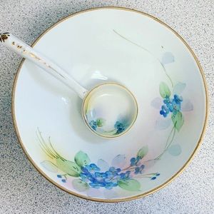 Vintage Rising Sun Nippon Condiment Bowl w/ Spoon